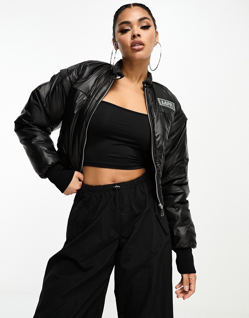 Lapp The Brand bomber jacket with removable sleeves in black