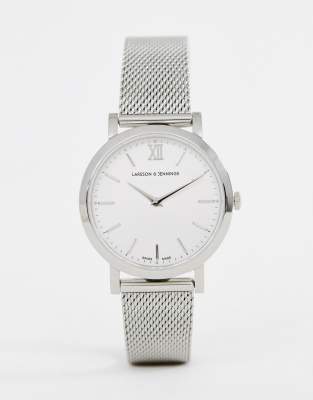 Maille JenningsLugano Avec Bracelet Mm Montre 33 En Larssonamp; Argenté OPXZiku