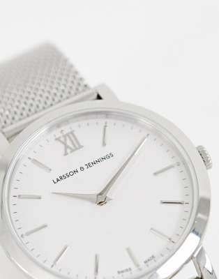 Maille JenningsLugano Avec Bracelet Mm Montre 33 En Larssonamp; Argenté OPXZiku
