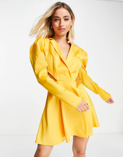 Robe discount blazer jaune