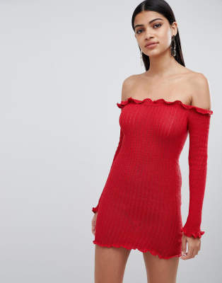 frill bodycon dress