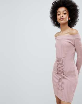 lace up jumper dress