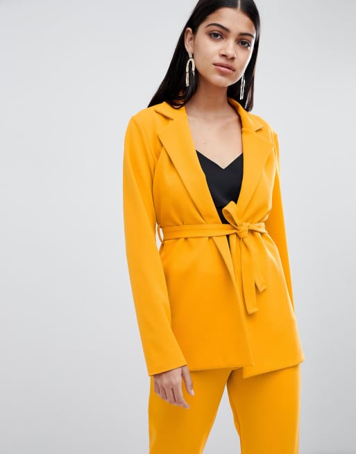 Mustard longline cheap blazer