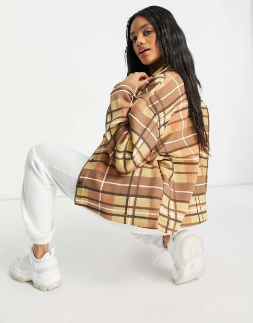 Oversized checked jacket on sale