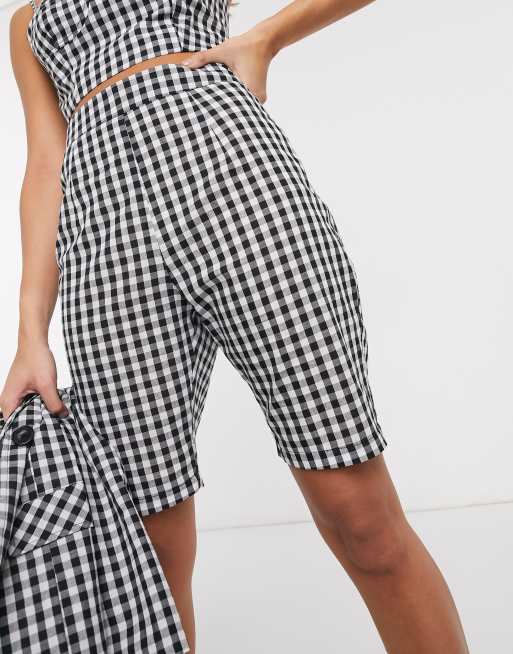 Lasula - Short met gingham-ruit in meerdere kleuren, deel van co-ord set, 3 van 4
