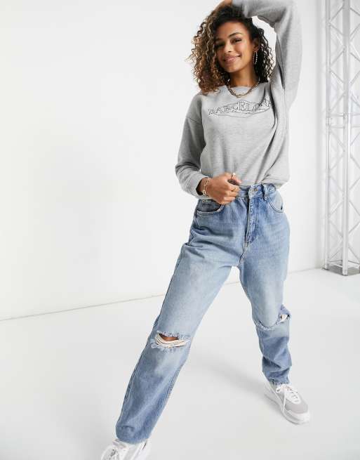 Lasula - Sweat avec slogan ville - Gris, 4 de 4