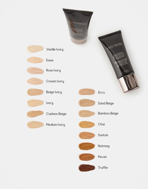 Laura Mercier Sand Beige Silk Crème Moisturizing Photo Edition Foundation  Review & Swatches