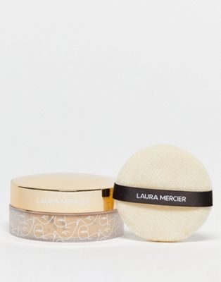 Laura Mercier Translucent Loose Setting Powder Jumbo Set + Velour Puff - Honey