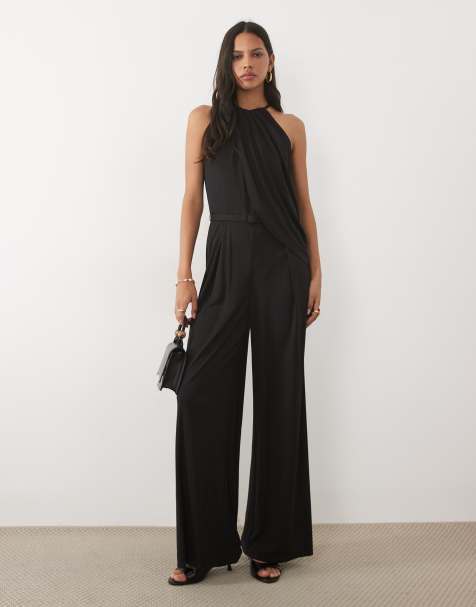 Lauren by Ralph Lauren – Ärmelloser Jumpsuit in Schwarz - view 1