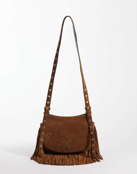 Lauren by Ralph Lauren - Bolso marrón con flecos de ante - view 1