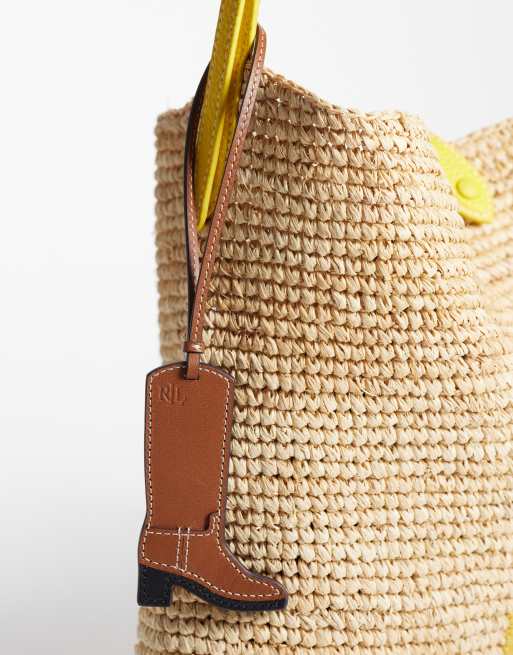 Lauren by Ralph Lauren boot bag charm in tan, 3 of 3