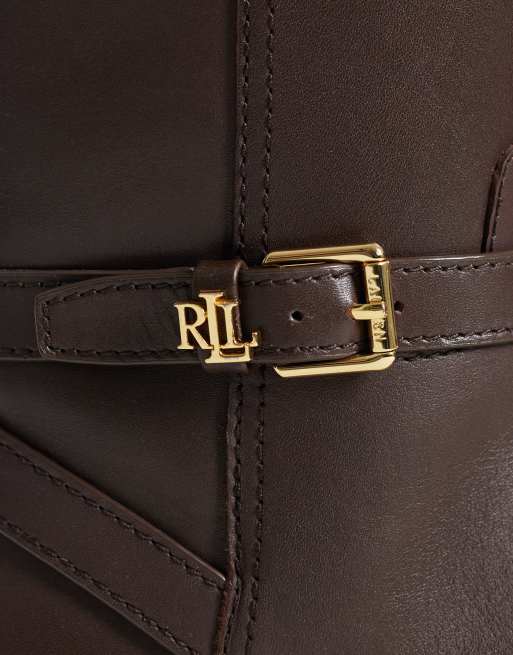 Lauren by Ralph Lauren Brooke knähög boot i brun, 3 av 4