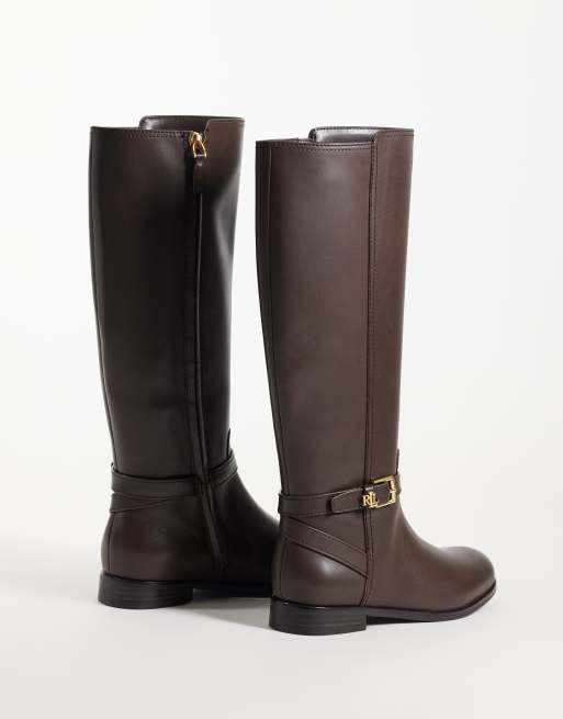 Lauren by Ralph Lauren Brooke knee high boot in brown, 4 of 4