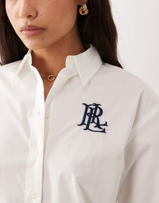 Lauren by Ralph Lauren button up shirt in white, 2 of 4