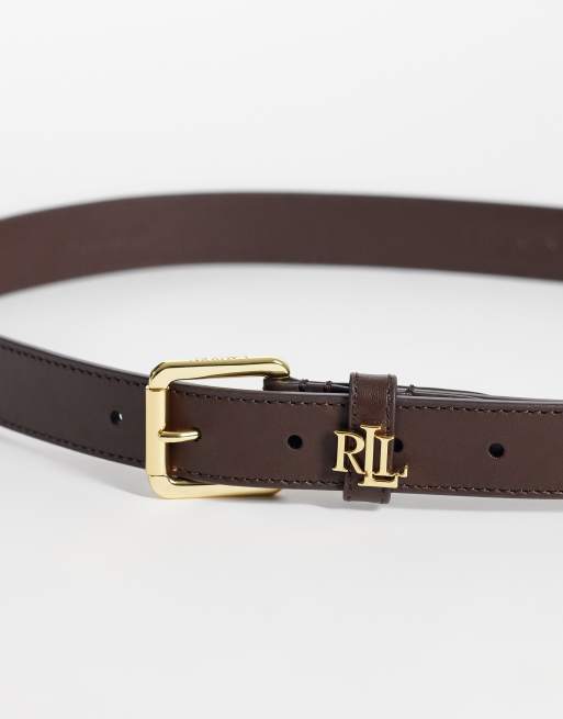 Lauren by Ralph Lauren - cinturón con trabilla en marrón, 2 de 3