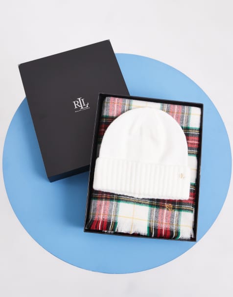 Lauren by Ralph Lauren coffret cadeau chapeau tissé couleur crème - view 1