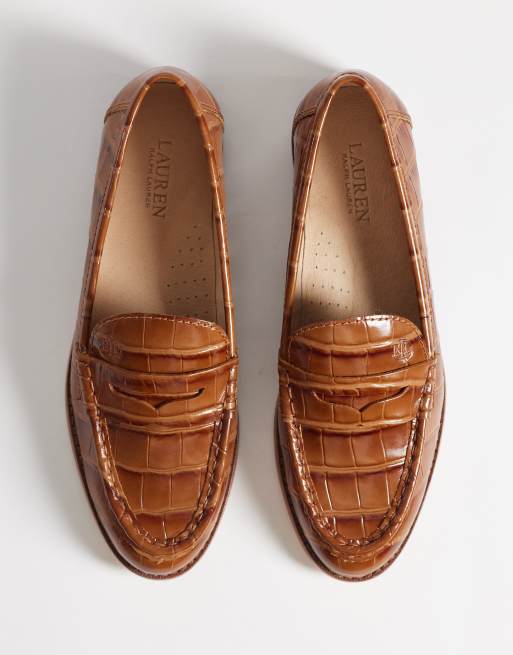 Lauren by Ralph Lauren croc loafer in brown, 2 of 4