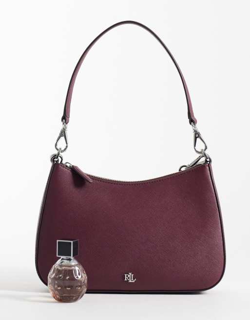 Lauren by Ralph Lauren Danni shoulder bag in burgundy, 2 of 4