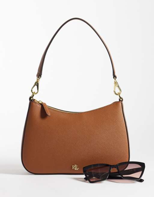 Lauren by Ralph Lauren Danni shoulder bag in tan, 2 of 4