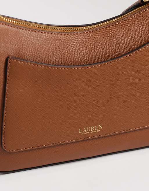 Lauren by Ralph Lauren Danni shoulder bag in tan, 3 of 4