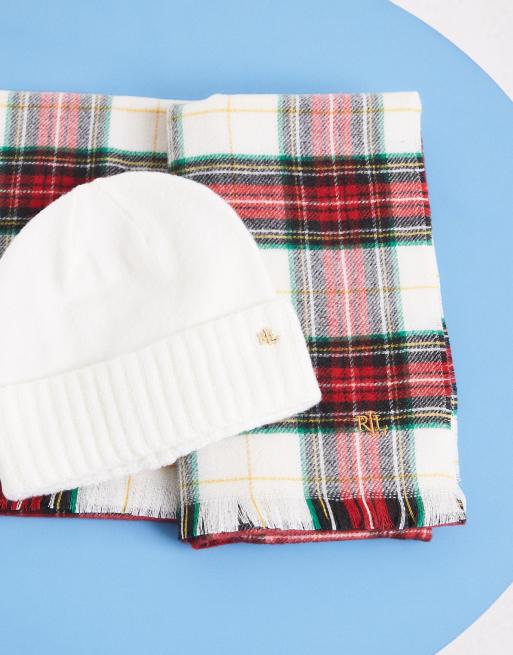Lauren by Ralph Lauren geweven hoed-cadeaudoos in crème, 2 van 3