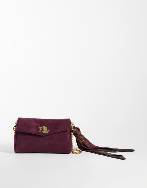 Lauren by Ralph Lauren grand sac porté épaule à rabat en bordeaux - view 1