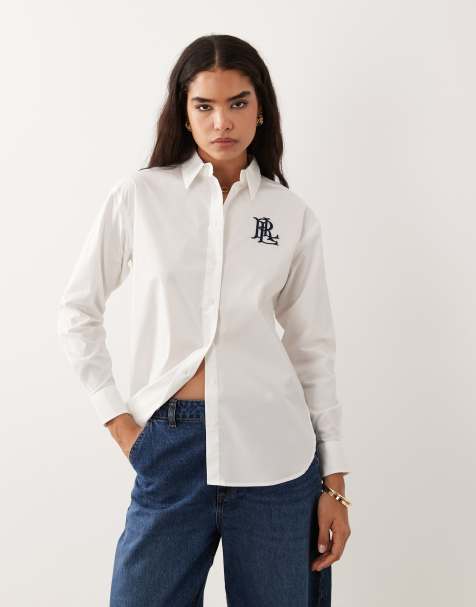 Lauren by Ralph Lauren – Hemd in Weiß mit Knopfleiste - view 1