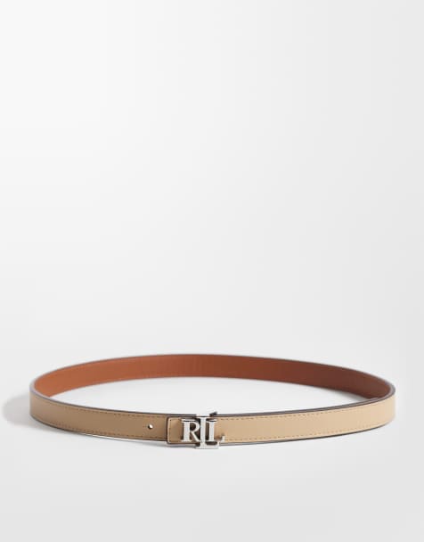 Lauren by Ralph Lauren – Jasnobrązowy pasek dwustronny, o szerokości 30 mm - view 1