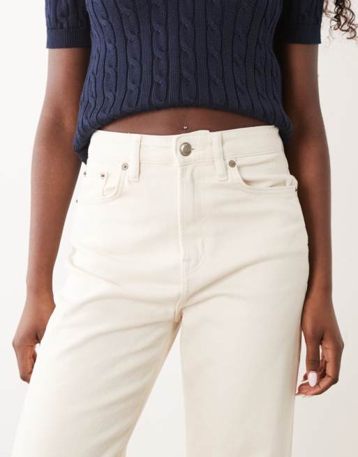 Lauren by Ralph Lauren jeans dritti e ampi color crema, 5 di 5