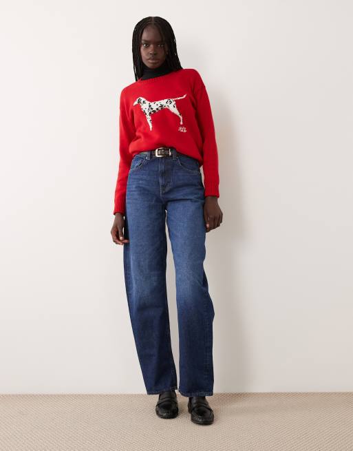 Lauren by Ralph Lauren jersey de punto con perro en rojo Ralph, 2 de 4
