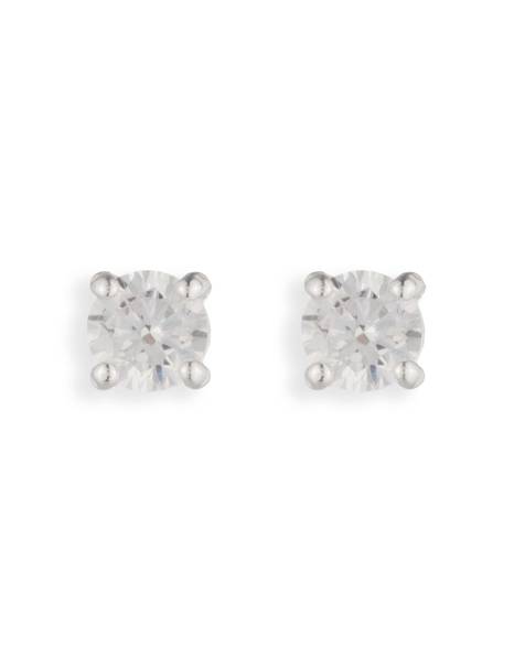 Lauren by Ralph Lauren Jewellery 5mm silver tone crystal stud earrings in silver - view 1