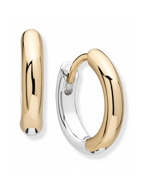 Lauren by Ralph Lauren Jewellery Gold & silver tone huggie hoop earrings - view 1