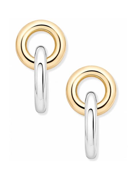 Lauren by Ralph Lauren Jewellery Gold & silver tone link drop earrings - view 1