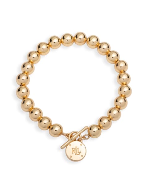 Lauren by Ralph Lauren Jewellery Gold tone beaded logo padlock bracelet - view 1