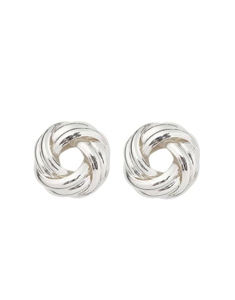 Lauren by Ralph Lauren Jewellery knot stud earrings in silver - SILVER - view 1