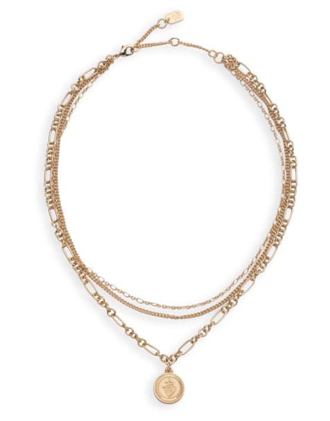 Lauren by Ralph Lauren Jewellery Lauren by Ralph Lauren gold multi row crest necklace - view 1
