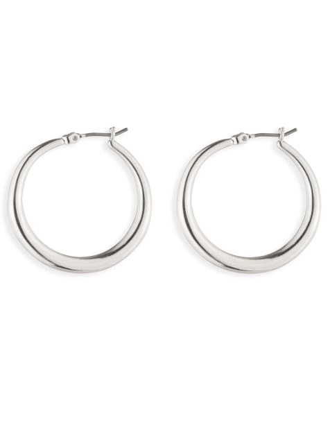 Lauren by Ralph Lauren Jewellery Silver finish gradual hoop earrings in silver - SILVER - view 1