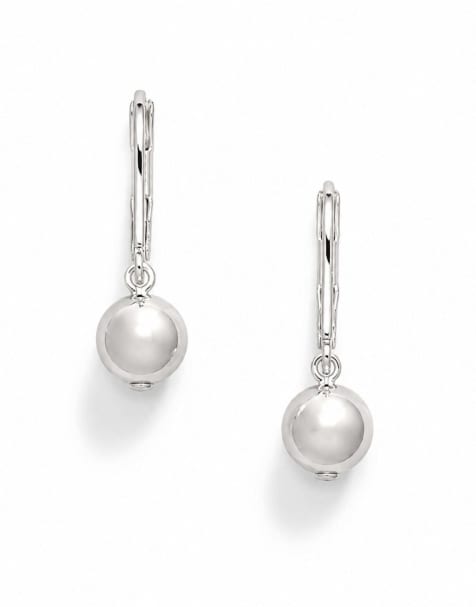 Lauren by Ralph Lauren Jewellery Silver tone ball drop earrings in silver - view 1