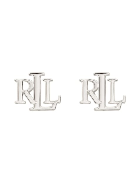 Lauren by Ralph Lauren Jewellery Silver tone logo stud earrings in silver - SILVER - view 1