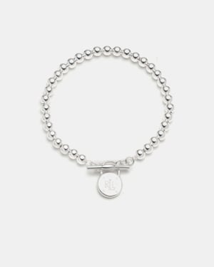 Lauren by Ralph Lauren Jewellery Sterling silver bead bracelet with padlock in silver