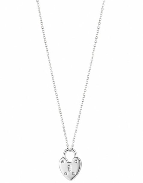 Lauren by Ralph Lauren Jewellery Sterling Silver heart lock pendant in silver - view 1