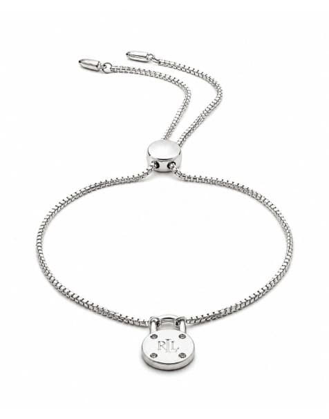 Lauren by Ralph Lauren Jewellery Sterling silver padlock slider bracelet in silver - view 1