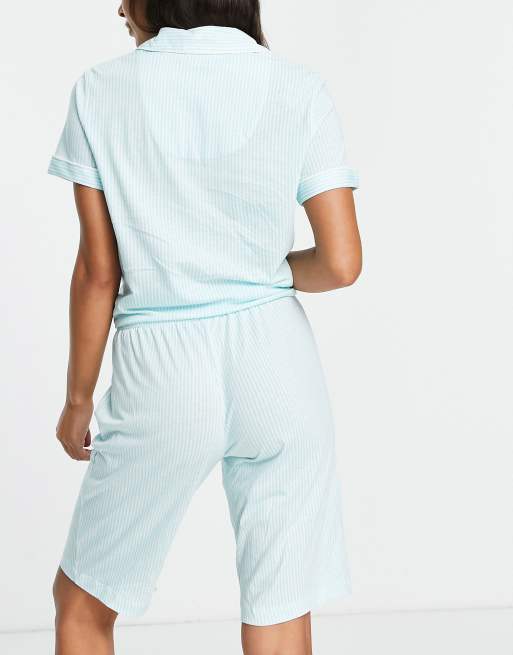 Lauren by Ralph Lauren – Kurzer Pyjama in Hellblau, 3 von 4