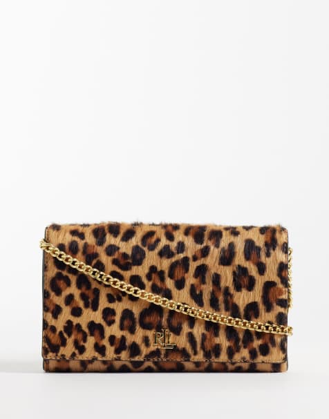 Lauren by Ralph Lauren kuverttaske i ruskind med leopardprint - view 1