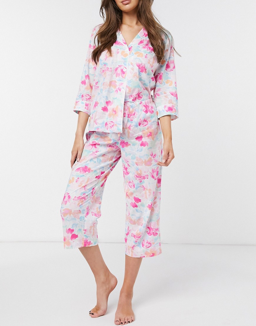 Lauren by Ralph Lauren - Lawn - Pyjamas med hakrevers og capri-bukser-Multifarvet