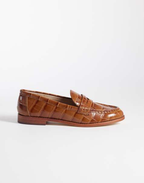Lauren by Ralph Lauren - Loafers met krokodillenmotief in bruin - view 1