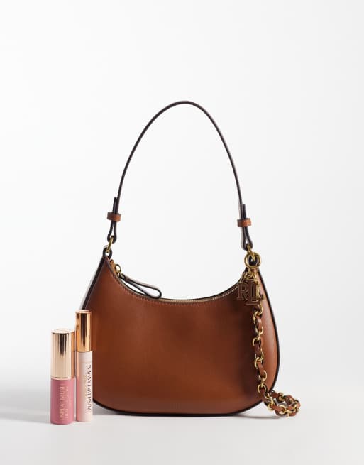 Lauren by Ralph Lauren Marcy Schultertasche in Hellbraun, 2 von 4