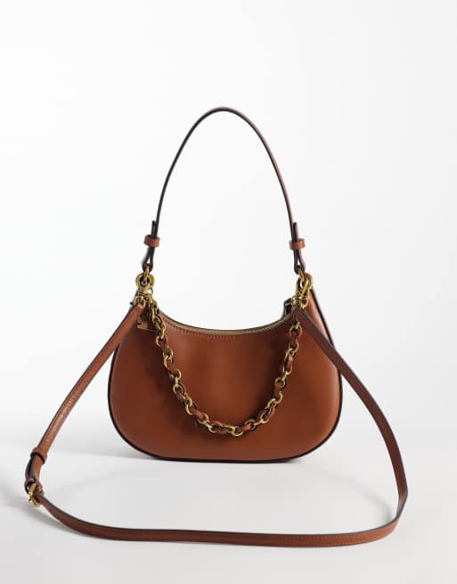 Lauren by Ralph Lauren Marcy Schultertasche in Hellbraun, 4 von 4