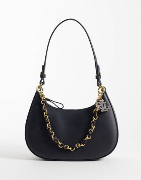Lauren by Ralph Lauren Marcy shoulder bag in black - view 1