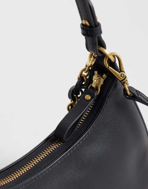 Lauren by Ralph Lauren Marcy shoulder bag in black, 3 of 4